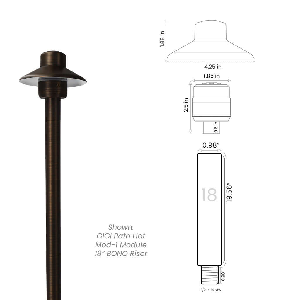 Path Light Kit with BONO (.98") Riser • 2700/3000K - Path Light from 702 Lighting in Las Vegas