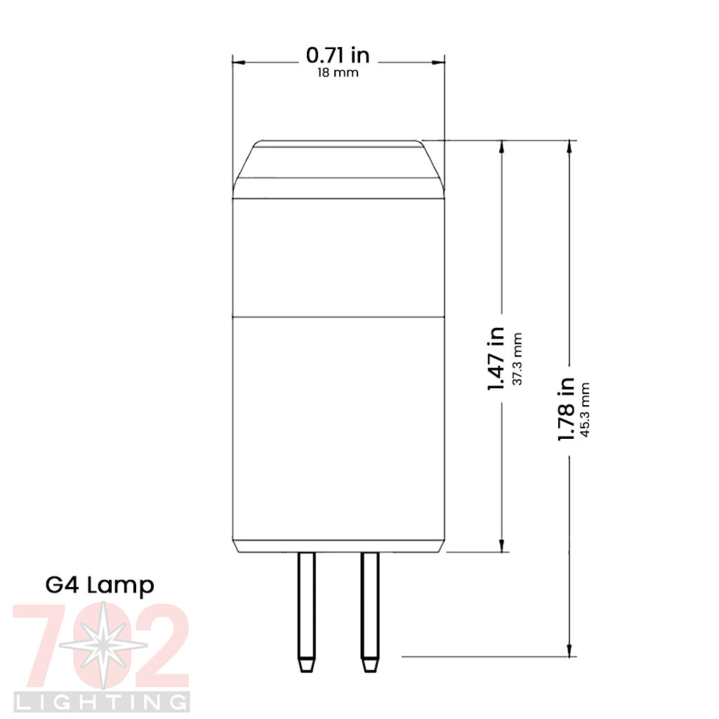 2W LED G4 Bulb • 2700K • 210lm - G4 LED Lamp from 702 Lighting in Las Vegas