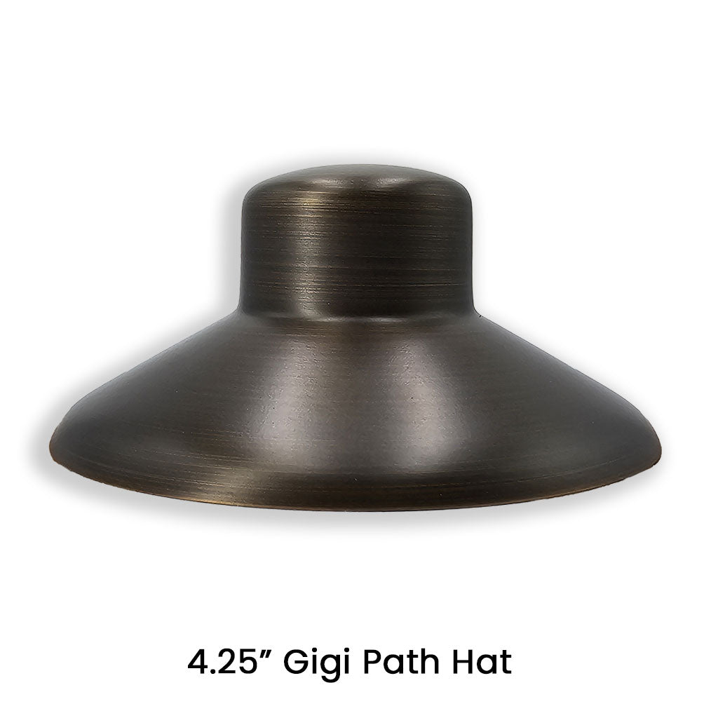 The GIGI 4.25" Path Hat • Brass - Path Hat from 702 Lighting in Las Vegas