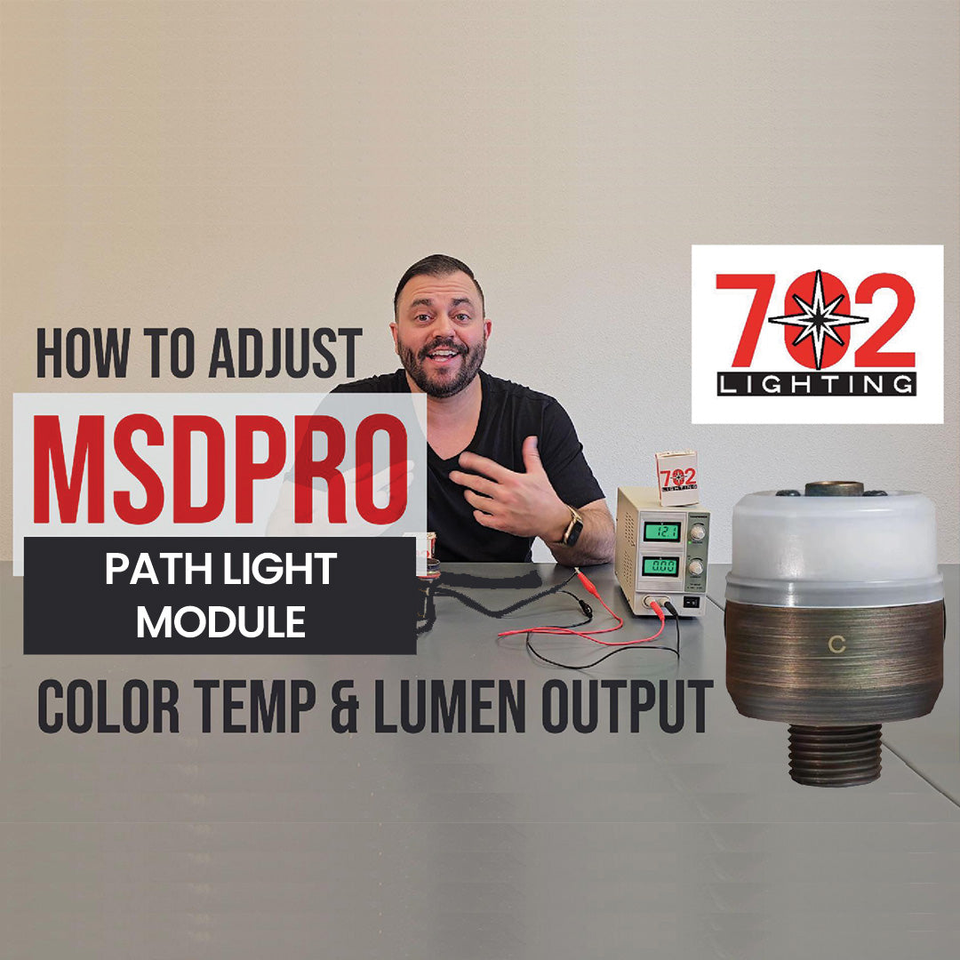 video cover image for how to adjust your msdpro cct path light module. Adjust your color temperature and lumen output.
