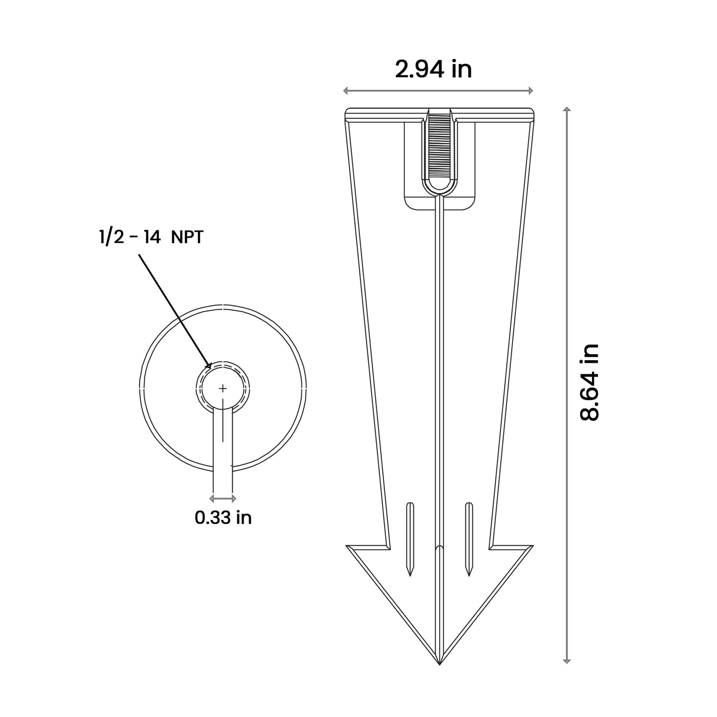 8.75" Ground Stake