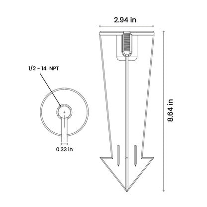 8.75" Ground Stake