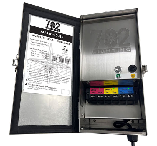 702 lighting 150w landscape lightng voltage transformer. From 120v to 12V or 15V