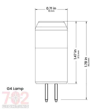 2W LED G4 Bulb • 3000K • 210lm