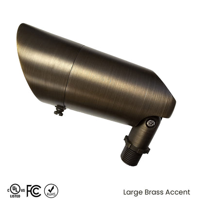 Large MSDPRO / CCT Adjustable Brass Accent • 23W, 2700/3000K • 20° Beam