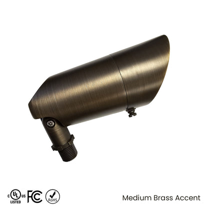 Medium MSDPRO / CCT Adjustable Brass Uplight • 13W, 2700/3000K • 40° Beam