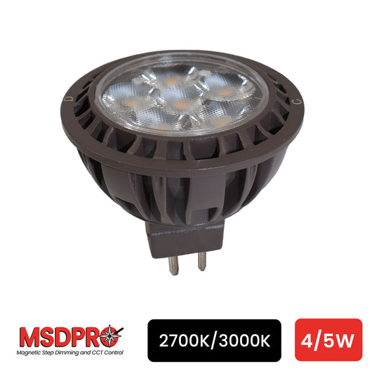 MSDPRO / CCT Adjustable 4/5W MR16 LED • 2700K/3000K