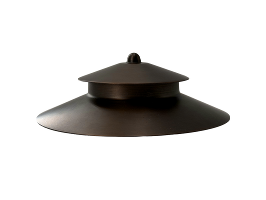 NICK 8.5" Double Tiered Umbrella Path Hat for landscape lighting, designed for specifiers and contractors.